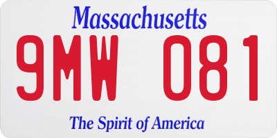 MA license plate 9MW081