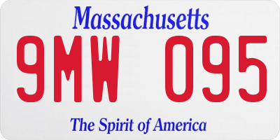 MA license plate 9MW095