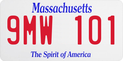MA license plate 9MW101