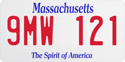 MA license plate 9MW121