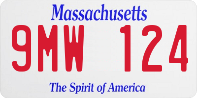 MA license plate 9MW124