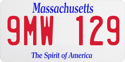 MA license plate 9MW129
