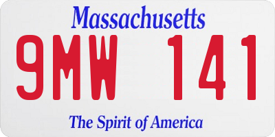 MA license plate 9MW141