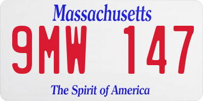 MA license plate 9MW147