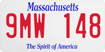 MA license plate 9MW148