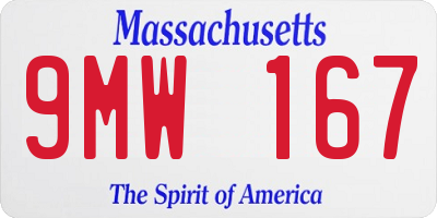 MA license plate 9MW167