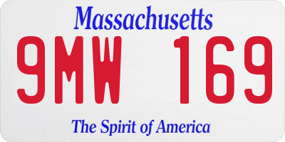 MA license plate 9MW169