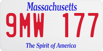 MA license plate 9MW177