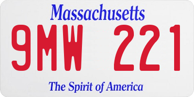 MA license plate 9MW221