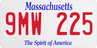 MA license plate 9MW225