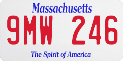 MA license plate 9MW246