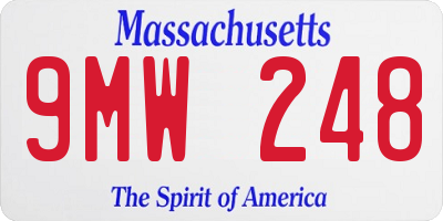 MA license plate 9MW248