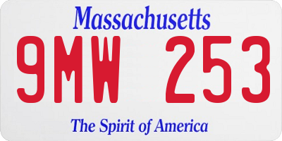 MA license plate 9MW253