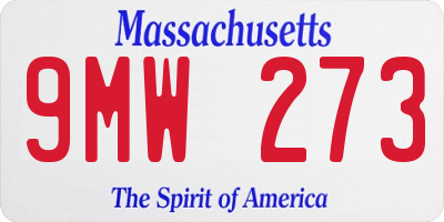 MA license plate 9MW273