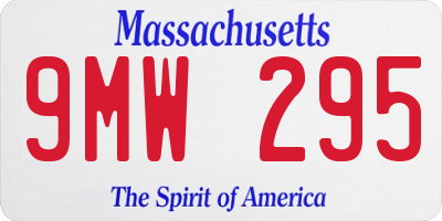 MA license plate 9MW295