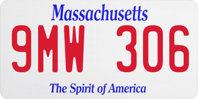 MA license plate 9MW306
