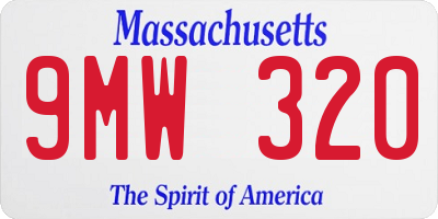 MA license plate 9MW320