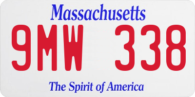 MA license plate 9MW338