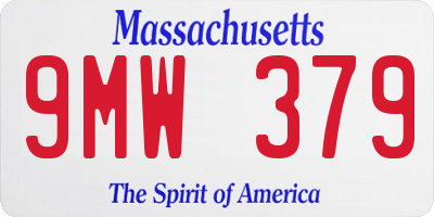 MA license plate 9MW379