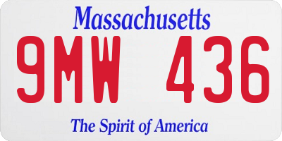 MA license plate 9MW436