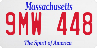 MA license plate 9MW448