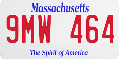 MA license plate 9MW464