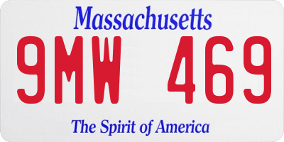 MA license plate 9MW469