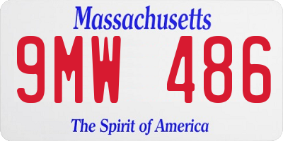 MA license plate 9MW486