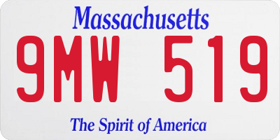 MA license plate 9MW519