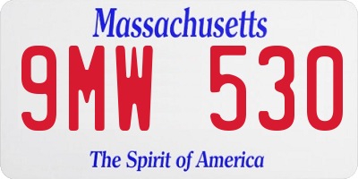 MA license plate 9MW530