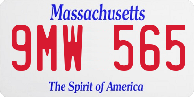 MA license plate 9MW565