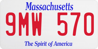 MA license plate 9MW570