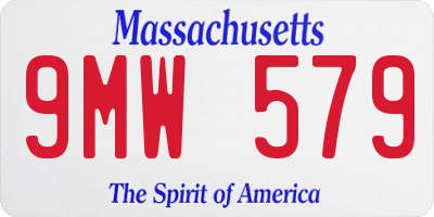MA license plate 9MW579
