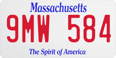MA license plate 9MW584