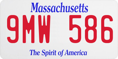 MA license plate 9MW586