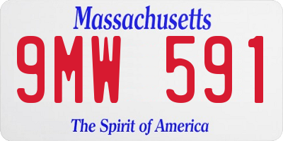 MA license plate 9MW591