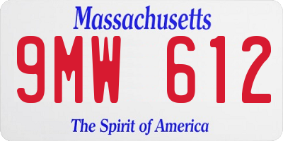 MA license plate 9MW612