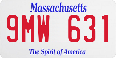 MA license plate 9MW631
