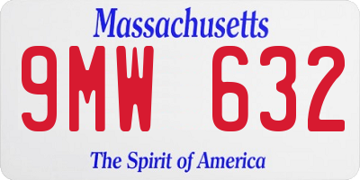 MA license plate 9MW632