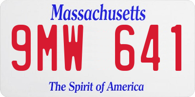 MA license plate 9MW641