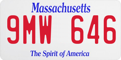 MA license plate 9MW646