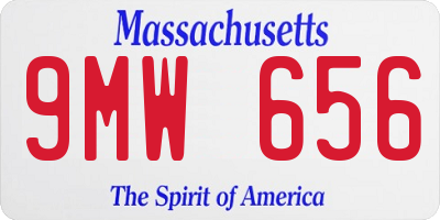 MA license plate 9MW656