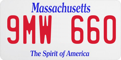 MA license plate 9MW660