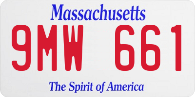 MA license plate 9MW661