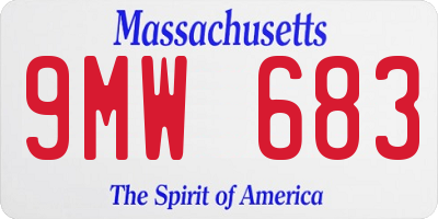 MA license plate 9MW683