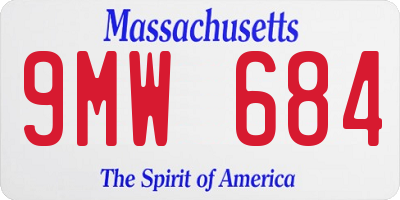 MA license plate 9MW684