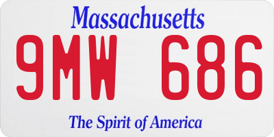 MA license plate 9MW686