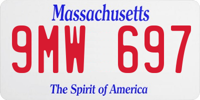MA license plate 9MW697