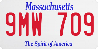 MA license plate 9MW709