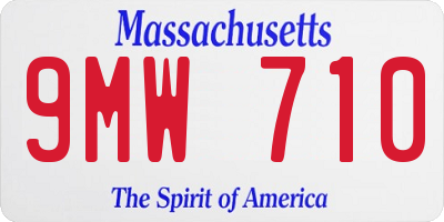 MA license plate 9MW710